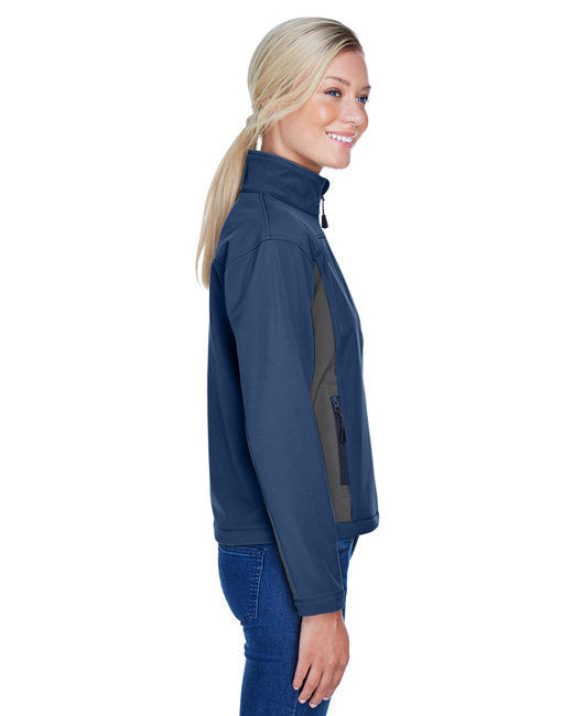 Ladies' Soft Shell Colorblock Jacket - CHARCL/ DK CHRCL - S