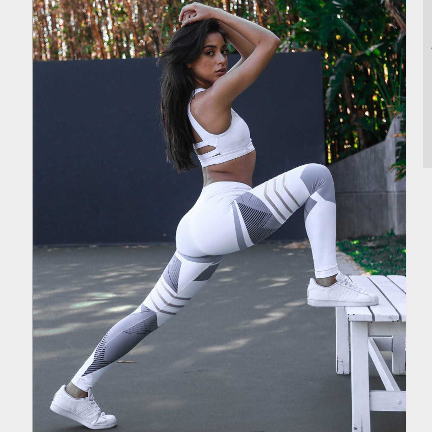 Digital printing high waist casual yoga print leggings