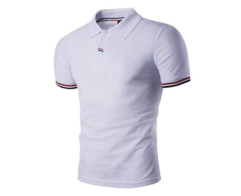 Men's Polo Shirt T-Shirt Lapel Fashion Stripe Splicing Outdoor Sports Short Sleeve