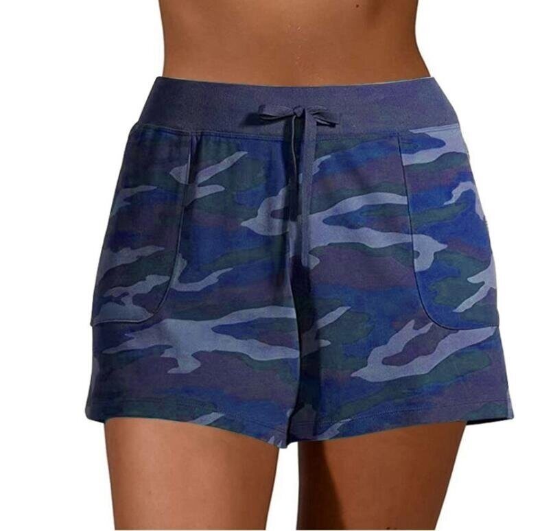 Camouflage Casual Lace up Shorts