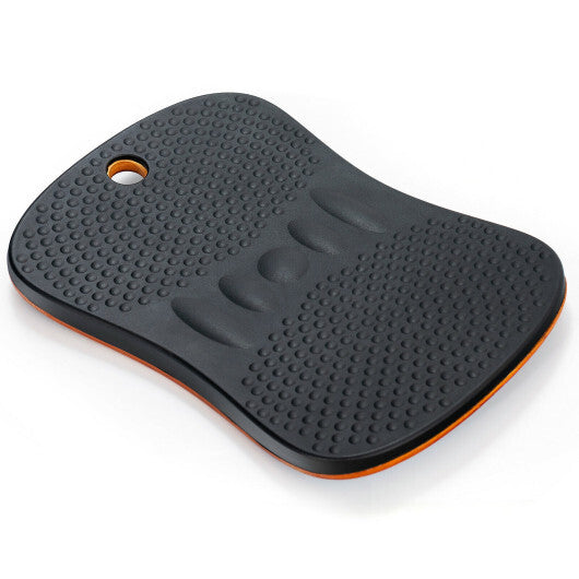 Portable Anti-Fatigue Balance Board with Raised Massage Points for Office-Black - Color: Black
