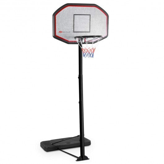 43 Inch Indoor Outdoor Height Adjustable Basketball Hoop - Color: Black